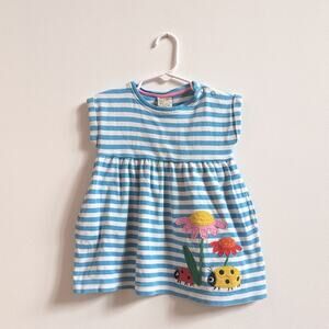 Frugi Blue Applique Tunic Ladybug 18-24m Girls Organic